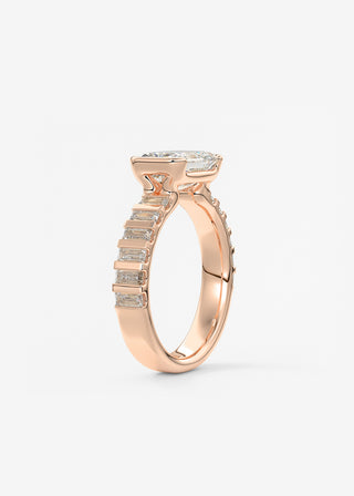 Oval Solitaire With Raised Basket Gallery Lab Grown Diamond Engagement Ring