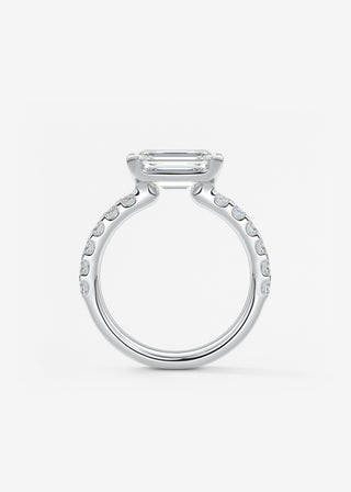 Oval Solitaire With Raised Basket Gallery Lab Grown Diamond Engagement Ring