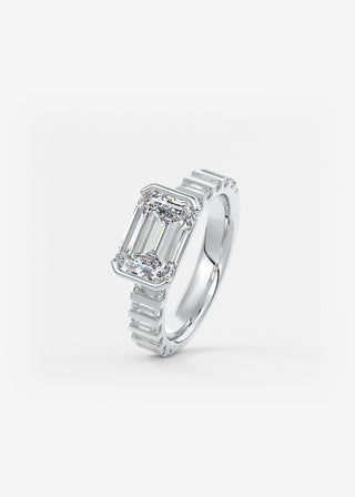 Oval Solitaire With Raised Basket Gallery Lab Grown Diamond Engagement Ring