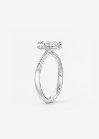 Oval Solitaire With Raised Basket Gallery Lab Grown Diamond Engagement Ring