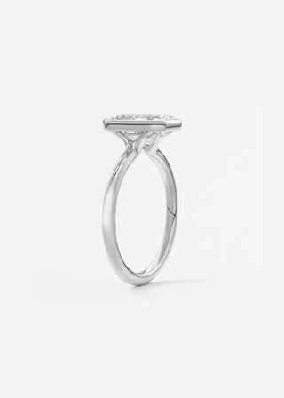 Oval Solitaire With Raised Basket Gallery Lab Grown Diamond Engagement Ring