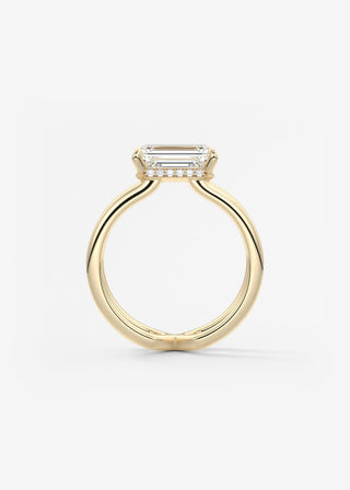 Oval Solitaire With Raised Basket Gallery Lab Grown Diamond Engagement Ring