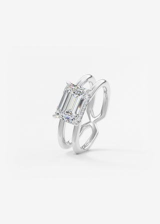 Oval Solitaire With Raised Basket Gallery Lab Grown Diamond Engagement Ring