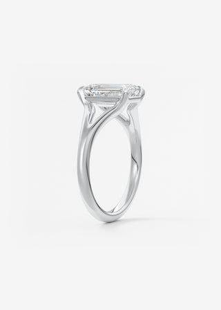 Oval Solitaire With Raised Basket Gallery Lab Grown Diamond Engagement Ring