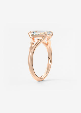 Oval Solitaire With Raised Basket Gallery Lab Grown Diamond Engagement Ring