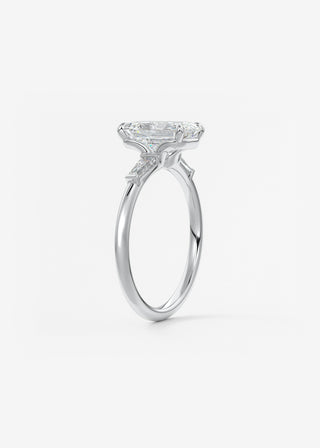 Oval Solitaire With Raised Basket Gallery Lab Grown Diamond Engagement Ring