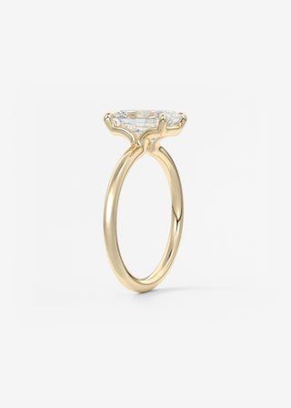 Oval Solitaire With Raised Basket Gallery Lab Grown Diamond Engagement Ring