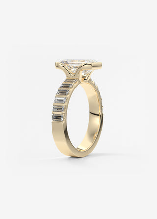 Oval Solitaire With Raised Basket Gallery Lab Grown Diamond Engagement Ring
