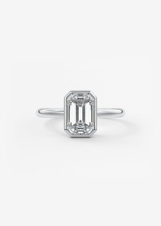 Oval Solitaire With Raised Basket Gallery Lab Grown Diamond Engagement Ring