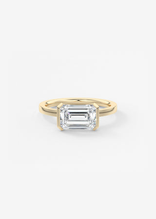 Oval Solitaire With Raised Basket Gallery Lab Grown Diamond Engagement Ring
