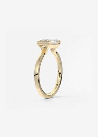 Oval Solitaire With Raised Basket Gallery Lab Grown Diamond Engagement Ring