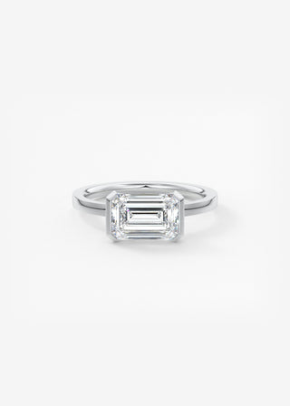 Oval Solitaire With Raised Basket Gallery Lab Grown Diamond Engagement Ring