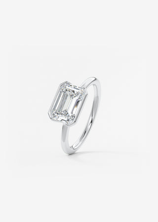 Oval Solitaire With Raised Basket Gallery Lab Grown Diamond Engagement Ring