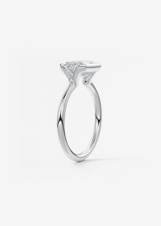 Oval Solitaire With Raised Basket Gallery Lab Grown Diamond Engagement Ring