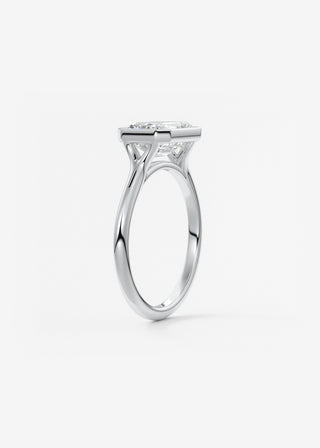 Oval Solitaire With Raised Basket Gallery Lab Grown Diamond Engagement Ring