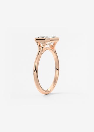 Oval Solitaire With Raised Basket Gallery Lab Grown Diamond Engagement Ring