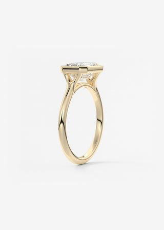 Oval Solitaire With Raised Basket Gallery Lab Grown Diamond Engagement Ring