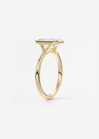 Oval Solitaire With Raised Basket Gallery Lab Grown Diamond Engagement Ring