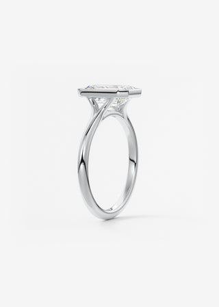 Oval Solitaire With Raised Basket Gallery Lab Grown Diamond Engagement Ring