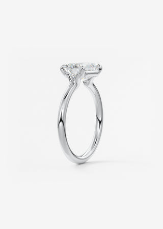 Oval Solitaire With Raised Basket Gallery Lab Grown Diamond Engagement Ring
