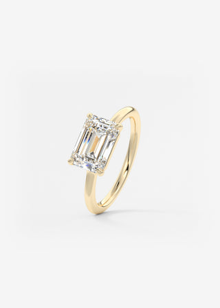 Oval Solitaire With Raised Basket Gallery Lab Grown Diamond Engagement Ring
