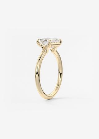 Oval Solitaire With Raised Basket Gallery Lab Grown Diamond Engagement Ring