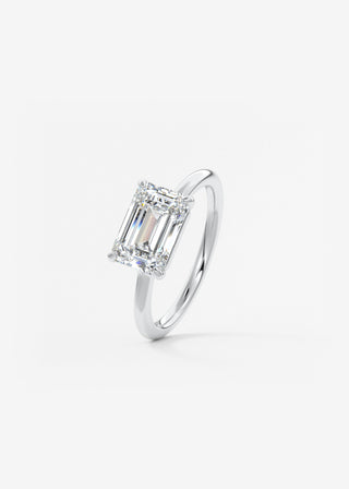 Oval Solitaire With Raised Basket Gallery Lab Grown Diamond Engagement Ring