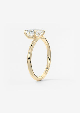Oval Solitaire With Raised Basket Gallery Lab Grown Diamond Engagement Ring