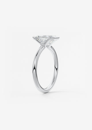 Oval Solitaire With Raised Basket Gallery Lab Grown Diamond Engagement Ring