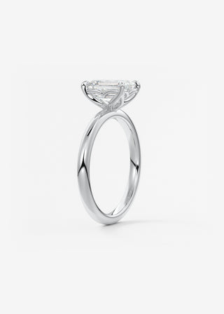 Oval Solitaire With Raised Basket Gallery Lab Grown Diamond Engagement Ring