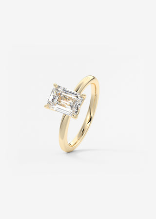 Oval Solitaire With Raised Basket Gallery Lab Grown Diamond Engagement Ring