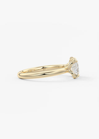 Oval Solitaire With Raised Basket Gallery Lab Grown Diamond Engagement Ring