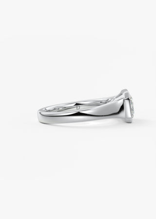 Oval Solitaire With Raised Basket Gallery Lab Grown Diamond Engagement Ring