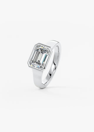 Oval Solitaire With Raised Basket Gallery Lab Grown Diamond Engagement Ring