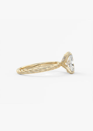 Oval Solitaire With Raised Basket Gallery Lab Grown Diamond Engagement Ring