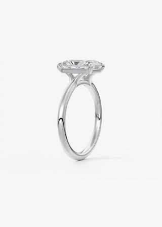 Oval Solitaire With Raised Basket Gallery Lab Grown Diamond Engagement Ring