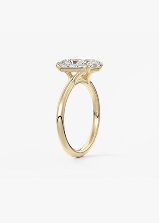 Oval Solitaire With Raised Basket Gallery Lab Grown Diamond Engagement Ring