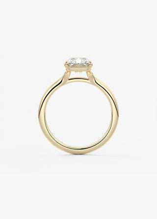 Oval Solitaire With Raised Basket Gallery Lab Grown Diamond Engagement Ring