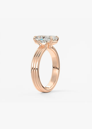 Oval Solitaire With Raised Basket Gallery Lab Grown Diamond Engagement Ring