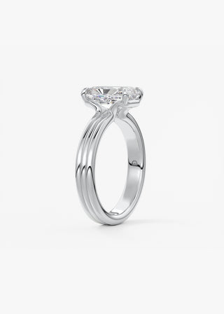 Oval Solitaire With Raised Basket Gallery Lab Grown Diamond Engagement Ring