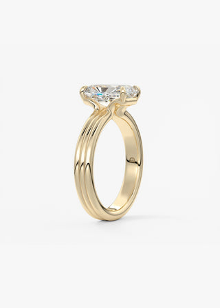 Oval Solitaire With Raised Basket Gallery Lab Grown Diamond Engagement Ring