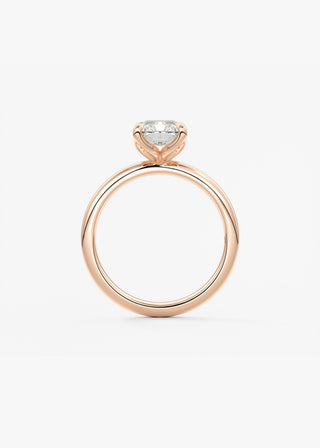 Oval Solitaire With Raised Basket Gallery Lab Grown Diamond Engagement Ring