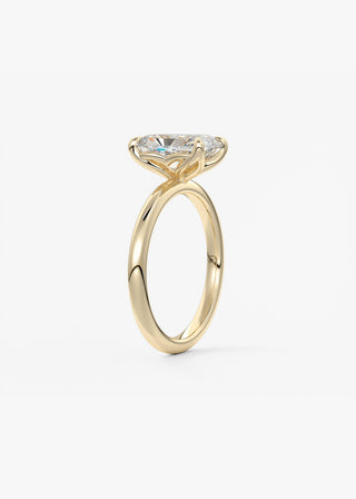 Oval Solitaire With Raised Basket Gallery Lab Grown Diamond Engagement Ring