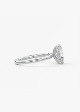 Oval Solitaire With Raised Basket Gallery Lab Grown Diamond Engagement Ring