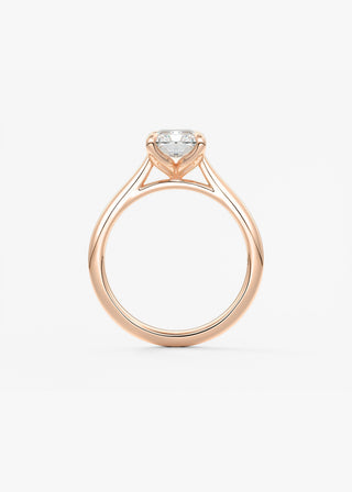 Oval Solitaire With Raised Basket Gallery Lab Grown Diamond Engagement Ring