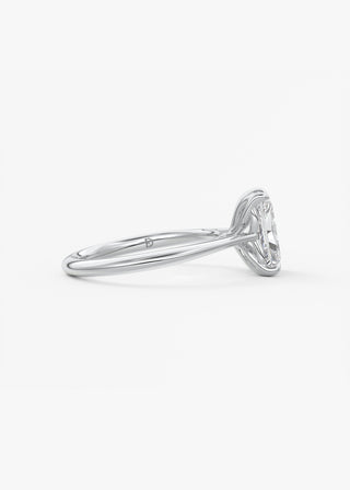 Oval Solitaire With Raised Basket Gallery Lab Grown Diamond Engagement Ring