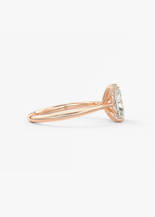 Oval Solitaire With Raised Basket Gallery Lab Grown Diamond Engagement Ring
