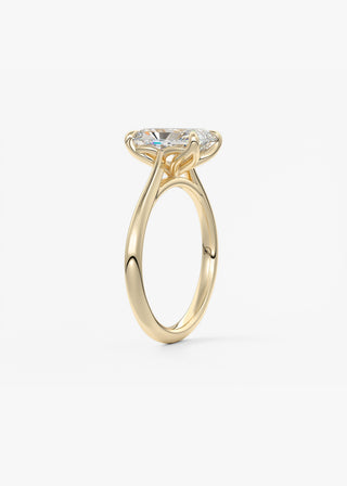 Oval Solitaire With Raised Basket Gallery Lab Grown Diamond Engagement Ring