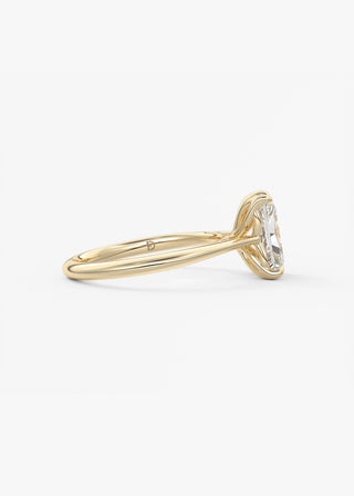 Oval Solitaire With Raised Basket Gallery Lab Grown Diamond Engagement Ring