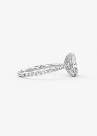 Oval Solitaire With Raised Basket Gallery Lab Grown Diamond Engagement Ring
